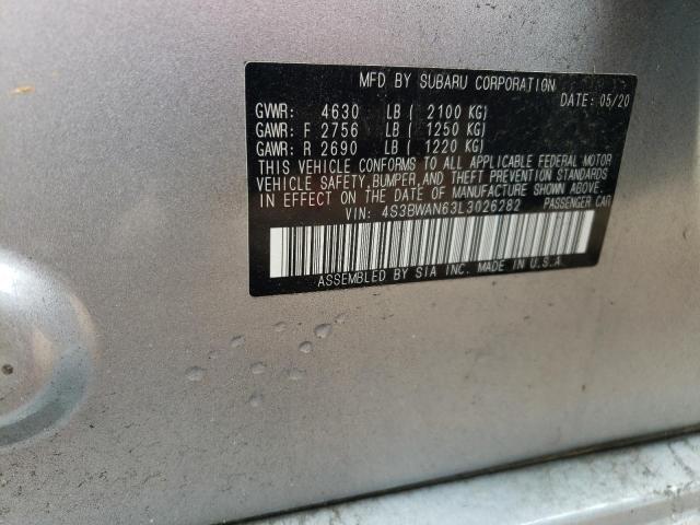 VIN 4S3BWAN63L3026282 2020 Subaru Legacy, Limited no.12