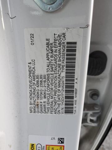 VIN 1HGCV1F12NA024775 2022 HONDA ACCORD no.12