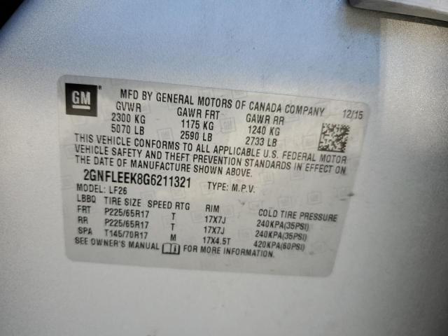 2016 CHEVROLET EQUINOX LS - 2GNFLEEK8G6211321