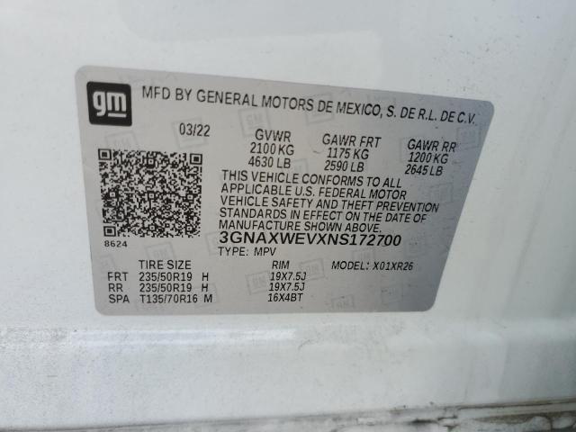 2022 CHEVROLET EQUINOX RS - 3GNAXWEVXNS172700
