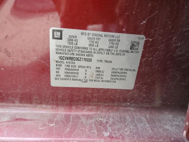 2016 CHEVROLET SILVERADO - 1GCVKREC0GZ176026