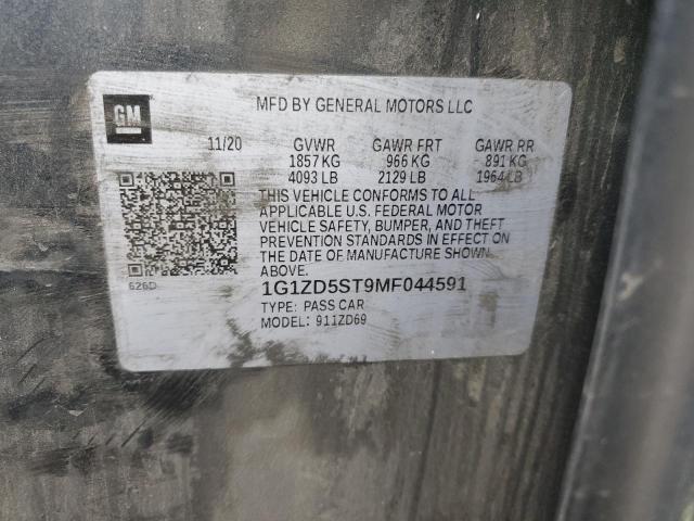 2021 CHEVROLET MALIBU LT - 1G1ZD5ST9MF044591