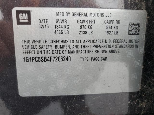 2015 CHEVROLET CRUZ 1G1PC5SB4F7206240