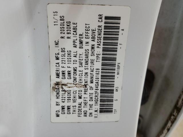 2016 HONDA ACCORD EXL - 1HGCR2F84GA081828