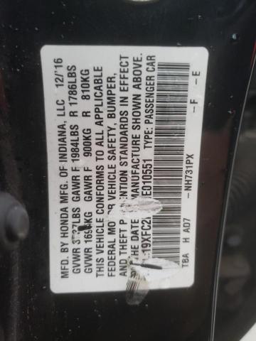 2017 HONDA CIVIC LX - 19XFC2F63HE010551