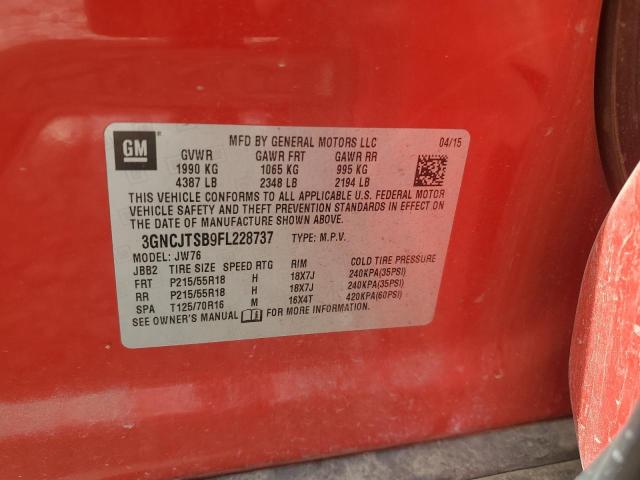 2015 CHEVROLET TRAX LTZ 3GNCJTSB9FL228737