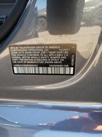 2022 VOLKSWAGEN PASSAT SE - 1VWSA7A30NC006343