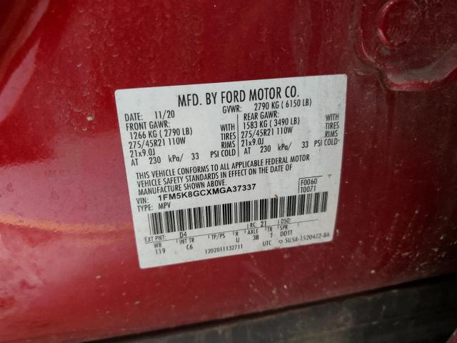 2021 FORD EXPLORER S - 1FM5K8GCXMGA37337