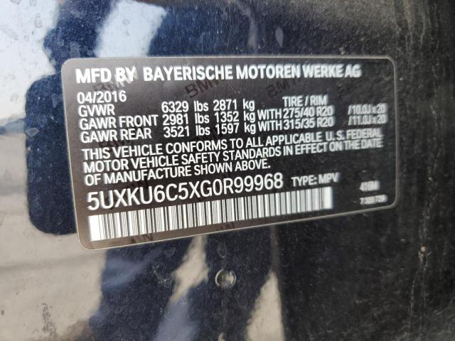 VIN 5UXKU6C5XG0R99968 2016 BMW X6 no.13