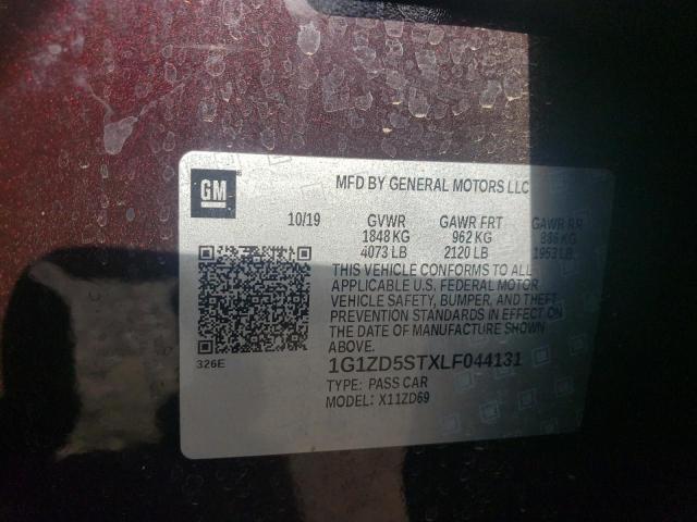 2020 CHEVROLET MALIBU LT - 1G1ZD5STXLF044131