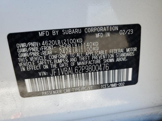 VIN JF1VBAL62P9800476 2023 SUBARU WRX no.13