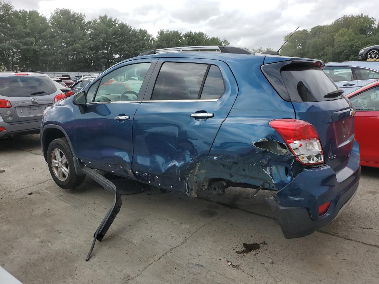 CHEVROLET TRAX 1LT 2020 blue  gas 3GNCJLSBXLL245199 photo #3