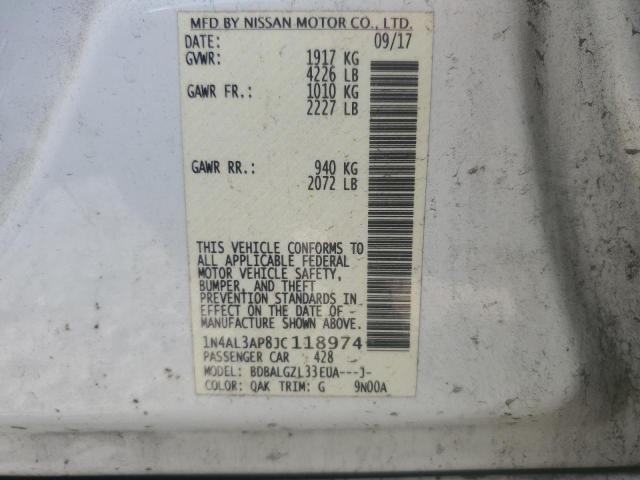 2018 NISSAN ALTIMA 2.5 - 1N4AL3AP8JC118974