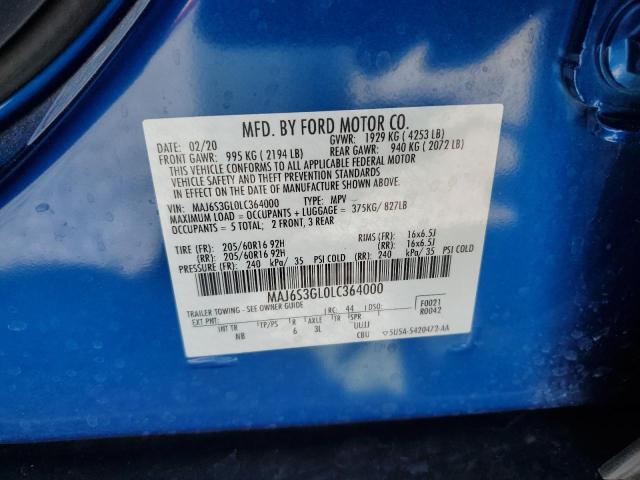 2020 FORD ECOSPORT S - MAJ6S3GL0LC364000