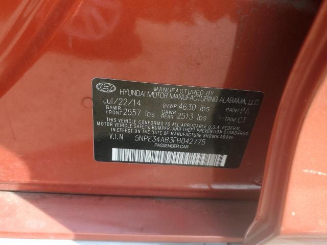 2015 HYUNDAI SONATA SPO - 5NPE34AB3FH042775