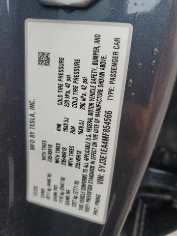 2021 TESLA MODEL 3 - 5YJ3E1EA4MF854566