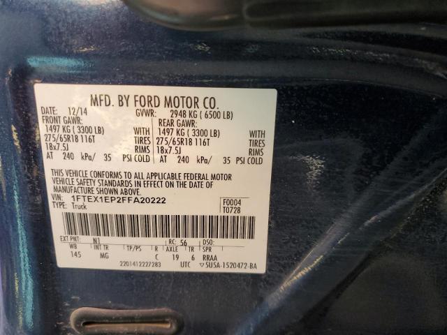 2015 FORD F150 SUPER - 1FTEX1EP2FFA20222