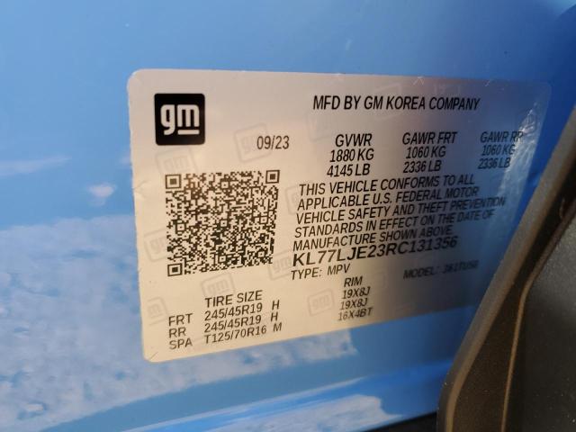 2024 CHEVROLET TRAX 2RS KL77LJE23RC131356