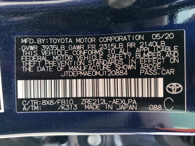 2021 TOYOTA COROLLA LE JTDEPMAE0MJ120884  69484984