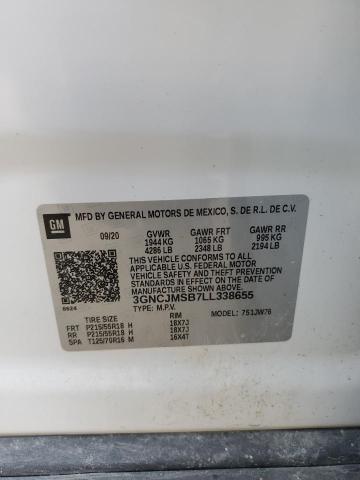 2020 CHEVROLET TRAX PREMI 3GNCJMSB7LL338655