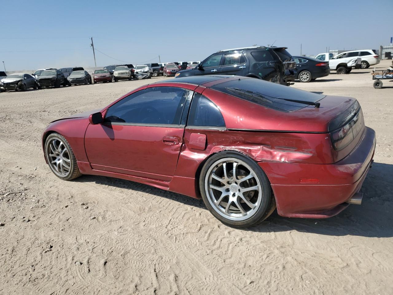 NISSAN 300ZX 1990 red  gas JN1RZ24A7LX006503 photo #3