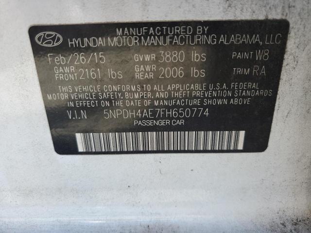 2015 HYUNDAI ELANTRA SE - 5NPDH4AE7FH650774