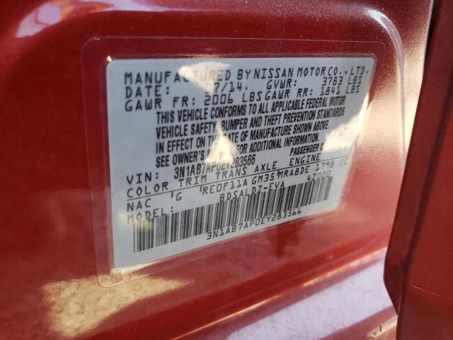 VIN 3N1AB7AP0EY283566 2014 Nissan Sentra, S no.12