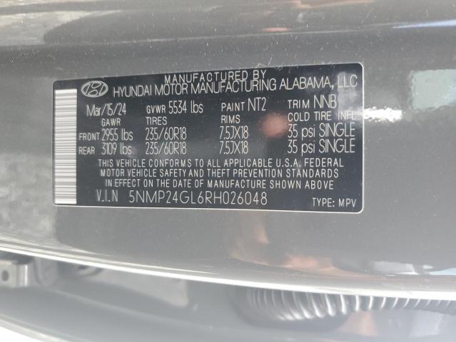 VIN 5NMP24GL6RH026048 2024 Hyundai Santa Fe, Sel no.14