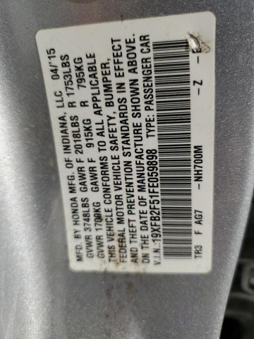 VIN 19XFB2F51FE059898 2015 Honda Civic, LX no.12