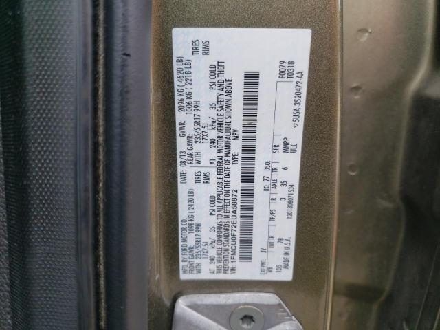 VIN 1FMCU0F72EUA58872 2014 Ford Escape, S no.13