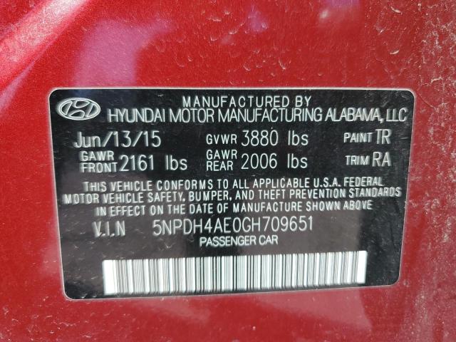2016 HYUNDAI ELANTRA SE - 5NPDH4AE0GH709651