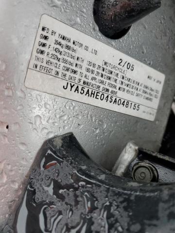 2005 YAMAHA YZF600 R JYA5AHE045A048155