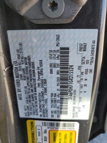 2016 FORD FUSION SE - 3FA6P0H71GR215524