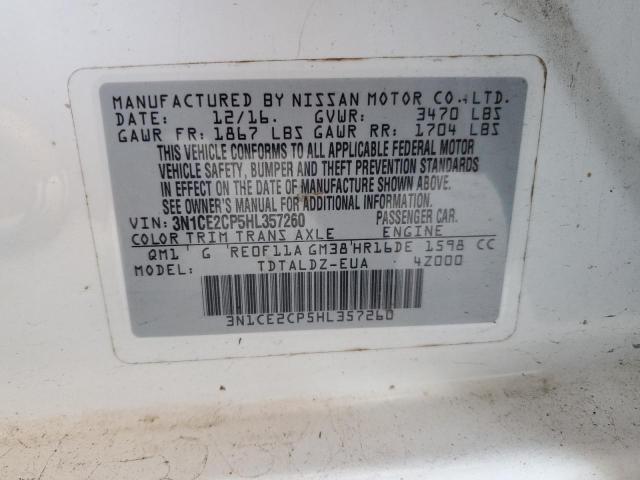 2017 NISSAN VERSA NOTE - 3N1CE2CP5HL357260