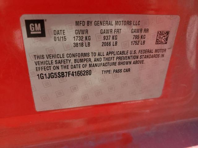 2015 CHEVROLET SONIC RS 1G1JG5SB7F4166280
