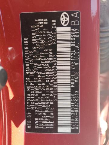 2019 TOYOTA COROLLA L - 5YFBURHE6KP924873