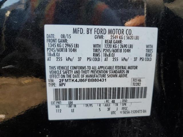 2015 FORD EDGE SEL - 2FMTK4J86FBB80431