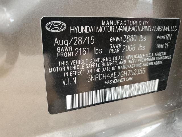 2016 HYUNDAI ELANTRA SE - 5NPDH4AE2GH752355
