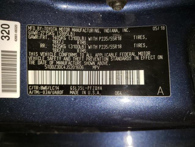 2018 TOYOTA SIENNA XLE - 5TDDZ3DC4JS201606