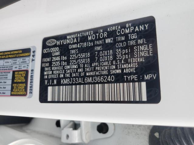 2021 HYUNDAI TUCSON LIM - KM8J33AL6MU366240