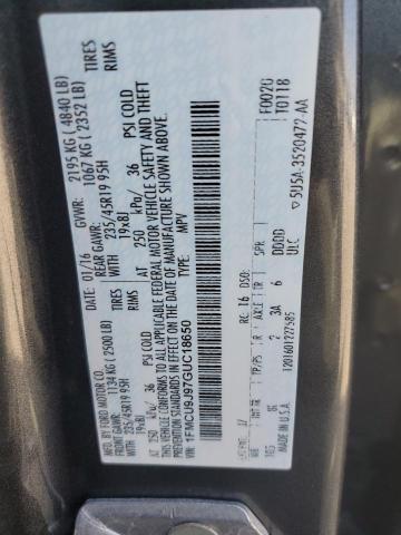 2016 FORD ESCAPE TIT - 1FMCU9J97GUC18650