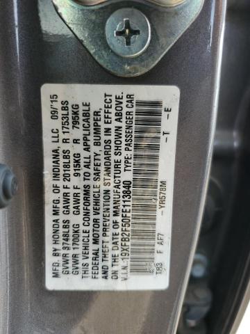 VIN 19XFB2F50FE113840 2015 Honda Civic, LX no.12