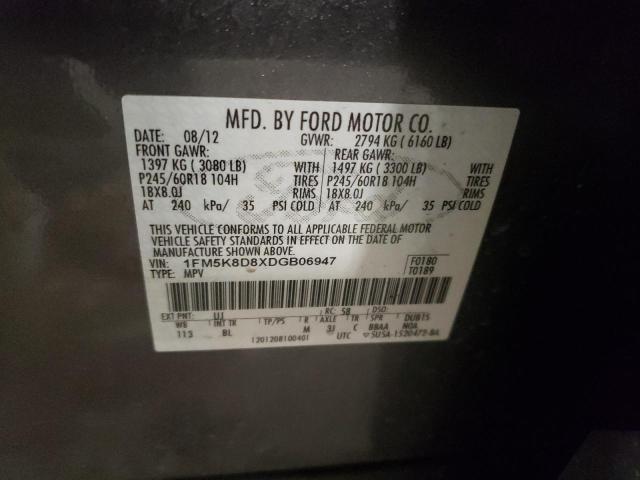 VIN 1FM5K8D8XDGB06947 2013 Ford Explorer, Xlt no.14