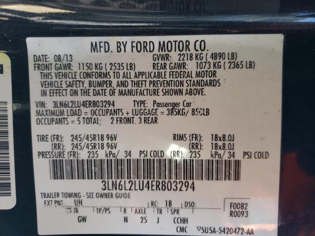 VIN 3LN6L2LU4ER803294 2014 Lincoln MKZ, Hybrid no.12