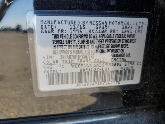 2015 NISSAN SENTRA S - 3N1AB7AP1FY367770