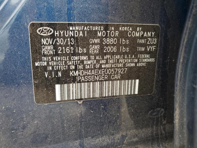 VIN KMHDH4AEXEU057927 2014 Hyundai Elantra, SE no.13