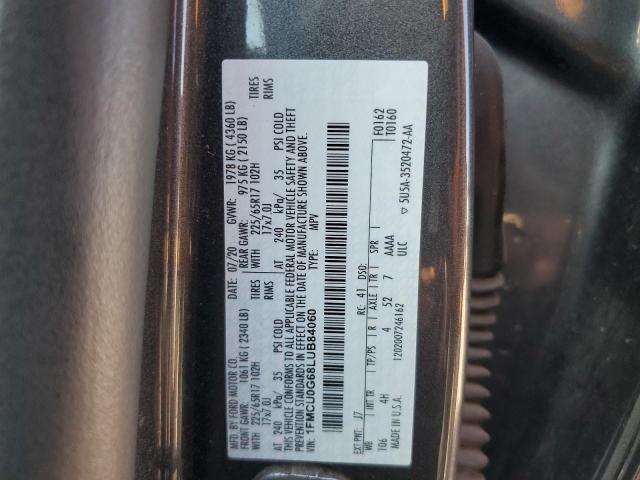 VIN 1FMCU0G68LUB84060 2020 Ford Escape, SE no.12