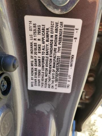 2014 HONDA CIVIC LX 19XFB2F54EE262251  70996774