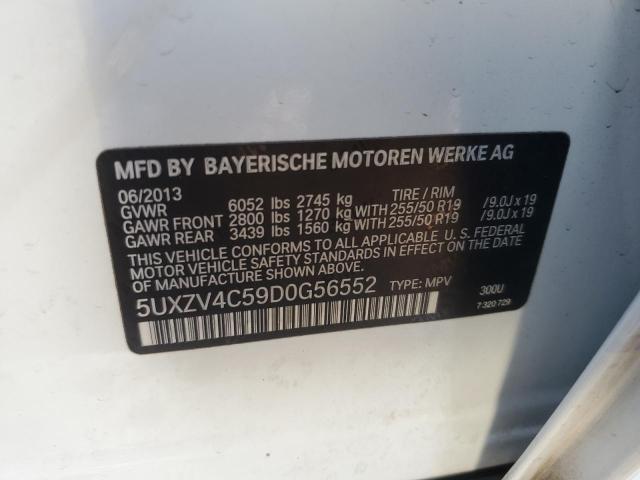 VIN 5UXZV4C59D0G56552 2013 BMW X5, Xdrive35I no.12