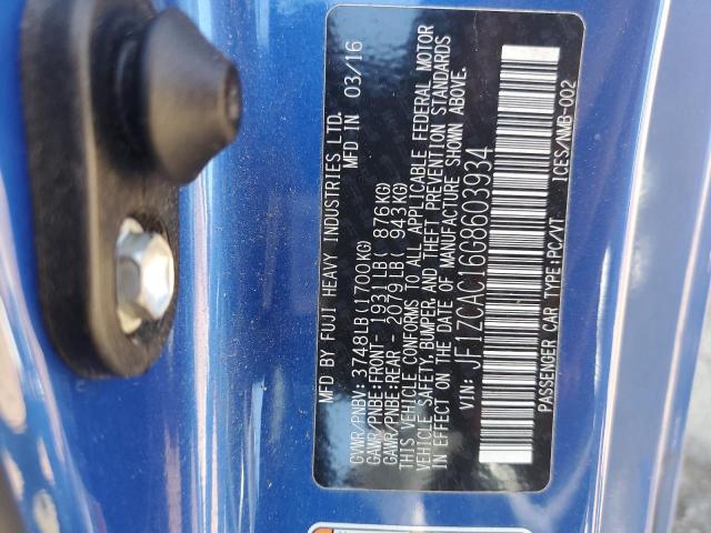 2016 SUBARU BRZ 2.0 LI - JF1ZCAC16G8603934